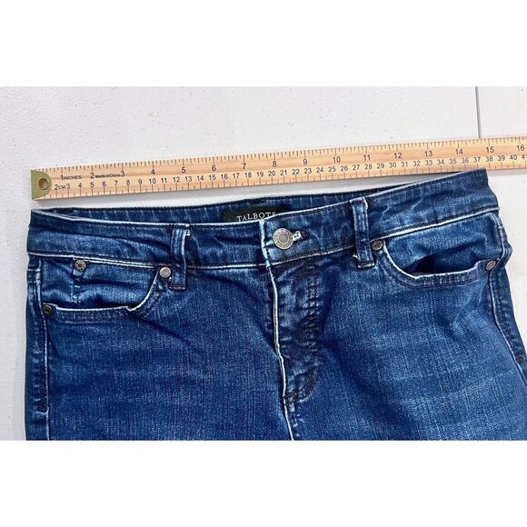 Talbots Jeans Size 4 Slim Ankle Flawless Stretch Dark Wash Blue Denim Mid Rise - Picture 5 of 10